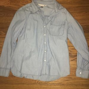 Denim button down blouse